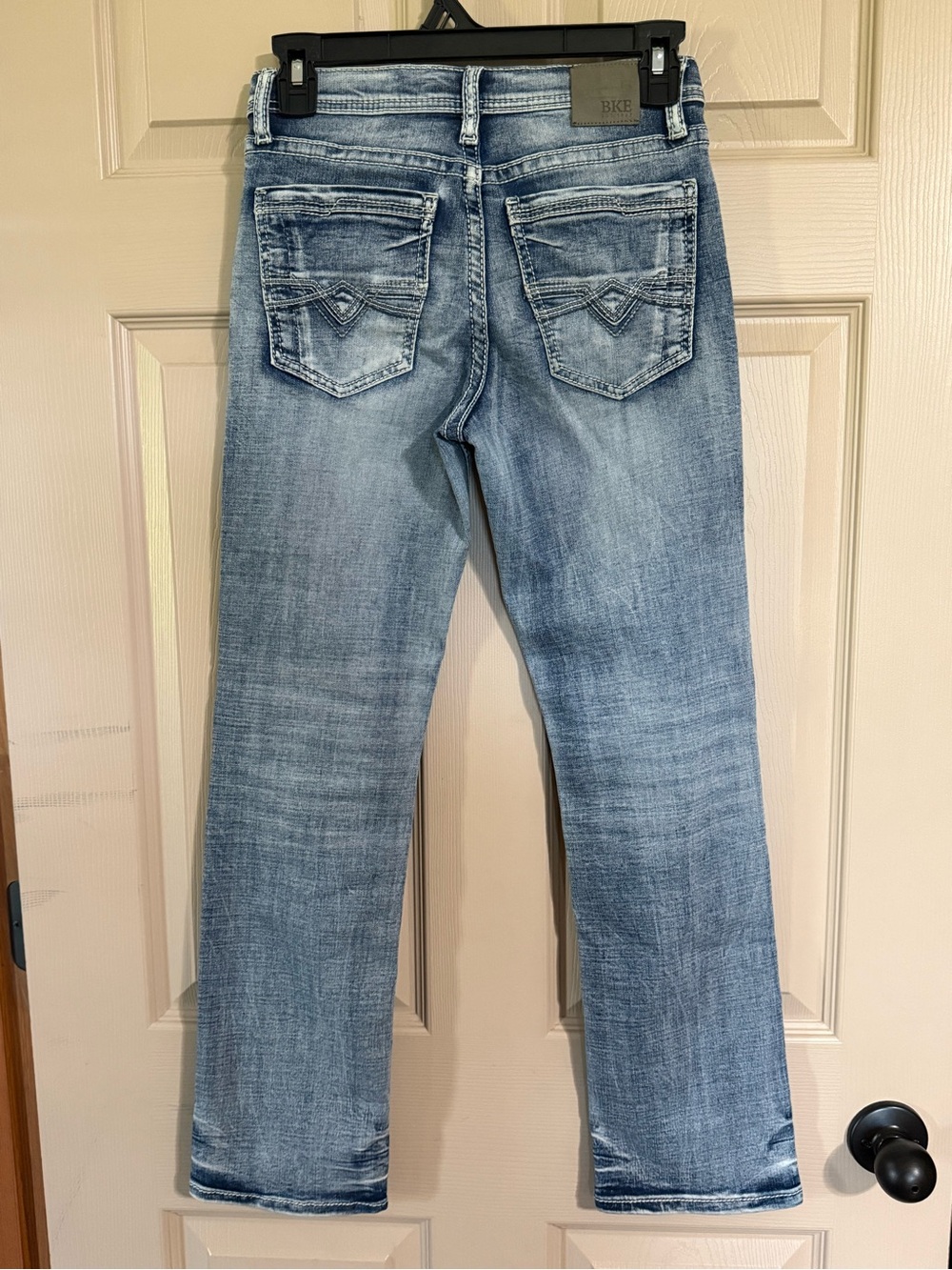 BKE Conner Straight “BOYS” Light Blue Denim Jeans - Picture 2 of 4